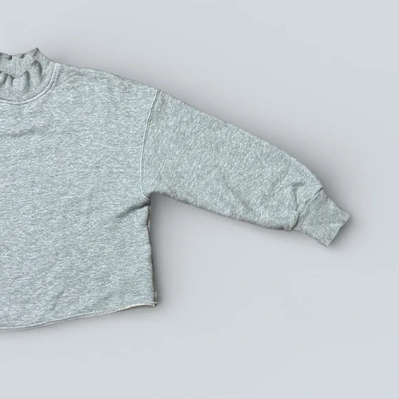 J. Crew Gray Cropped Turtleneck Sweater - Picture 4 of 9